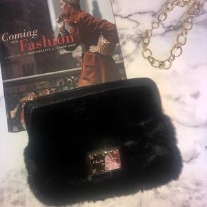 NEW Claudia Canova Faux Fur Evening Clutch
